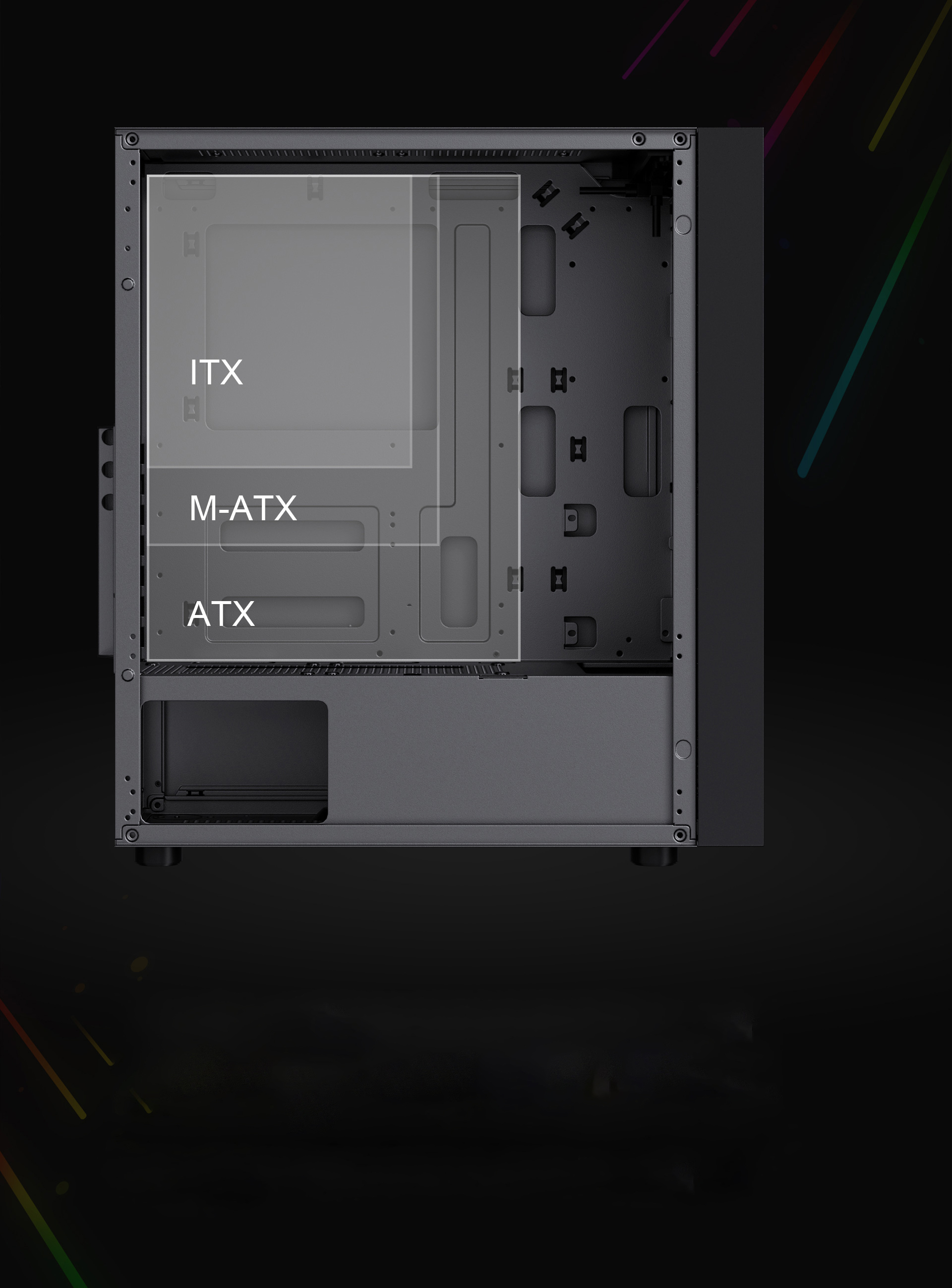 DIYPC DIY-S03-BK Gaming Computer Case